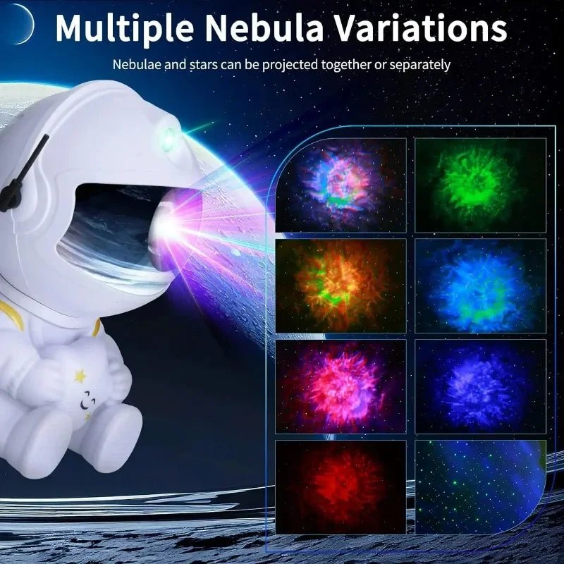 Star Projector Galaxy Night Light Astronaut Space Projector Starry Nebula Ceiling LED Lamp for Bedroom Home Decorative Kids Gift - Figgostyle