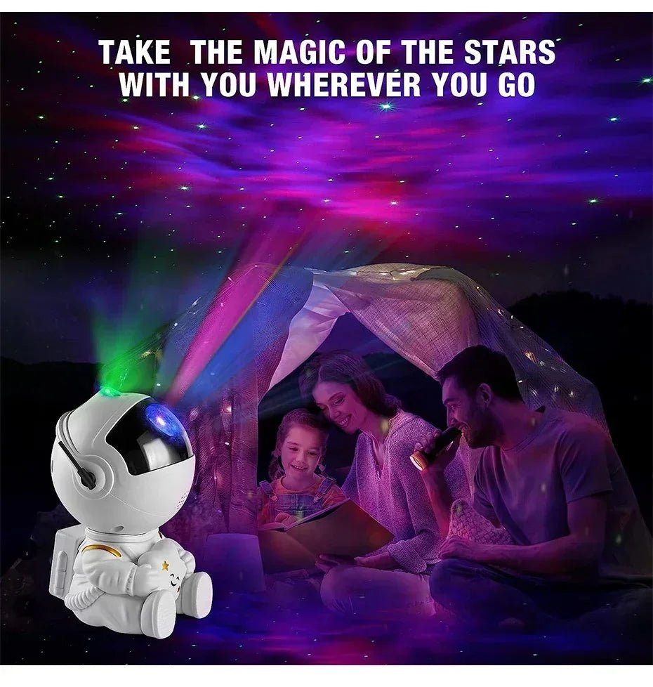Star Projector Galaxy Night Light Astronaut Space Projector Starry Nebula Ceiling LED Lamp for Bedroom Home Decorative Kids Gift - Figgostyle