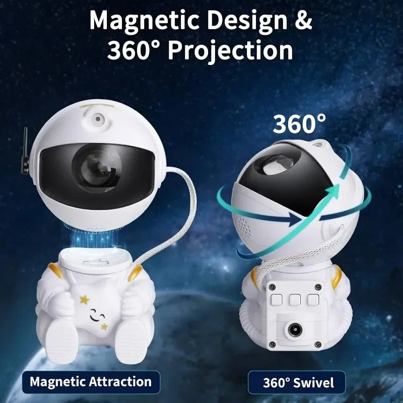Star Projector Galaxy Night Light Astronaut Space Projector Starry Nebula Ceiling LED Lamp for Bedroom Home Decorative Kids Gift - Figgostyle