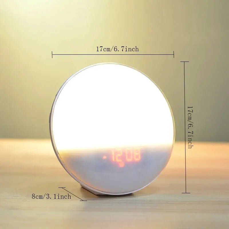 Sunrise Alarm Clock Wake Up Light Clock Sunrise/Sunset Simulation Digital Clock with Night Light FM Radio Desk Clocks - Figgostyle