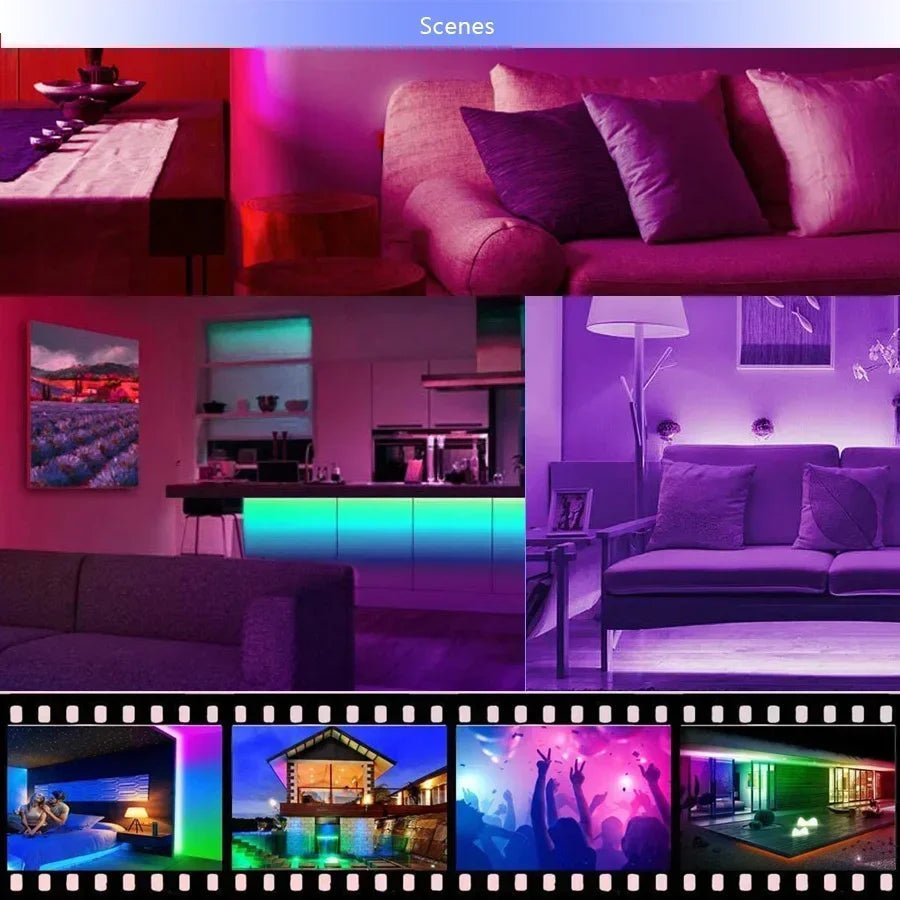 USB Led Lights for 55 - 75 Inch TV Led Backlight RGB Strip Lights Music Sync Color Changing Bluetooth App Control For Gaming Room - Figgostyle