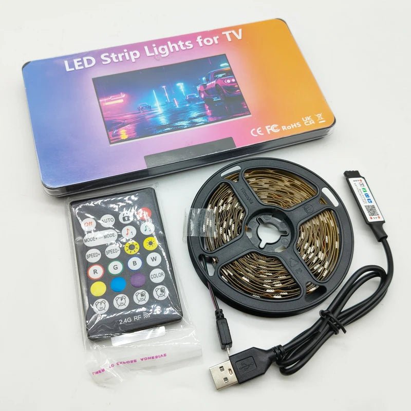 USB Led Lights for 55 - 75 Inch TV Led Backlight RGB Strip Lights Music Sync Color Changing Bluetooth App Control For Gaming Room - Figgostyle