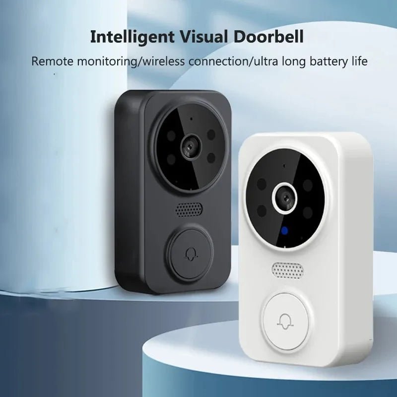 WiFi Smart Audio Doorbell Camera 2 - Way Audio Wireless Visual Intercom Doorbell with Remote Monitor Indoor Outdoor Surveillance - Figgostyle