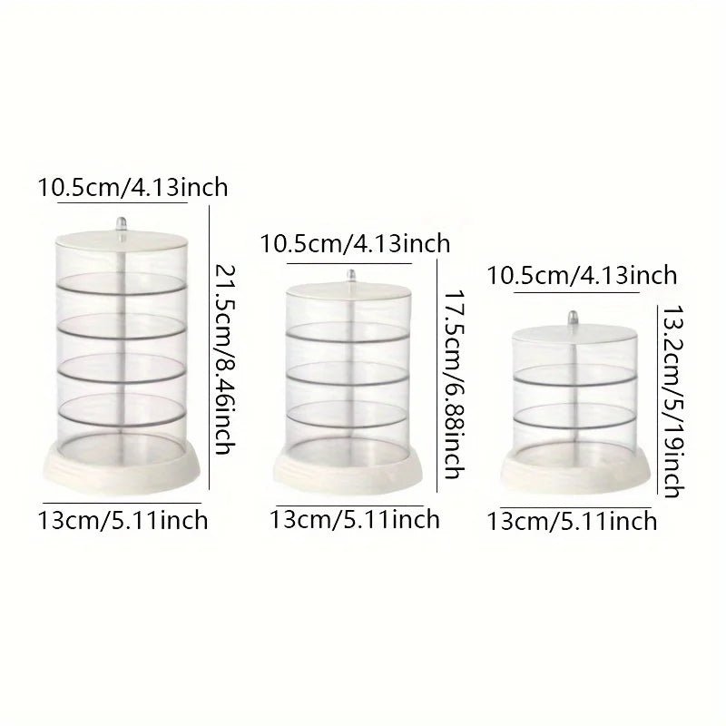 360° Rotating Makeup Organizer - Transparent, Multi - Layer Storage for Cosmetics, Hair Accessories & Jewelry - Easy Assembly - Figgostyle
