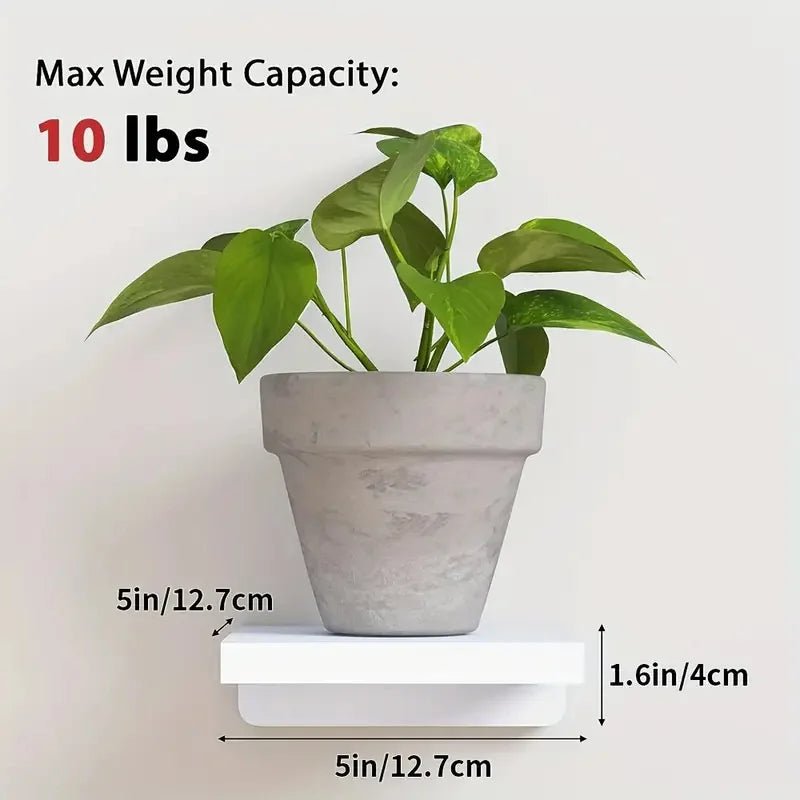 4PCS Floating Shelves For Wall Wood Shelf Display Ledges Room Decor Home Living Room Plant Flower Pot Tray Storage Garden Decora - Figgostyle