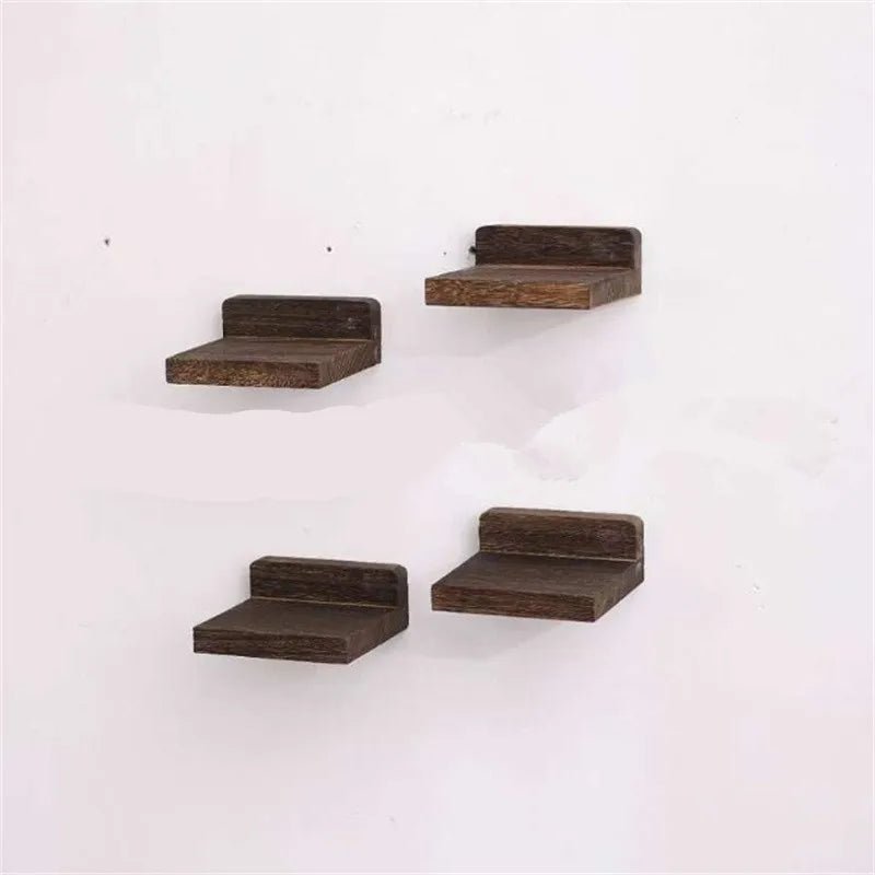 4PCS Floating Shelves For Wall Wood Shelf Display Ledges Room Decor Home Living Room Plant Flower Pot Tray Storage Garden Decora - Figgostyle