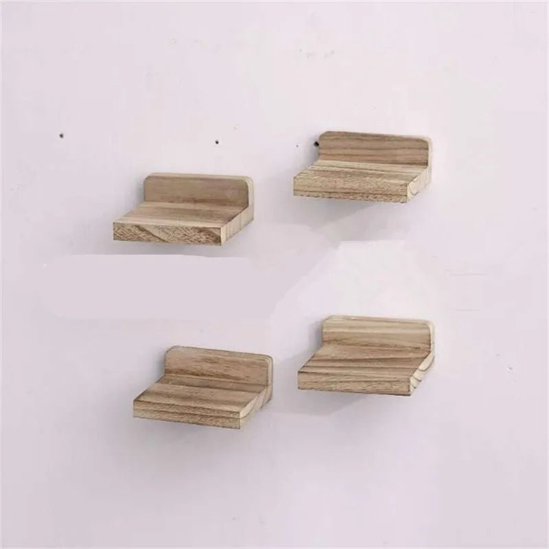 4PCS Floating Shelves For Wall Wood Shelf Display Ledges Room Decor Home Living Room Plant Flower Pot Tray Storage Garden Decora - Figgostyle