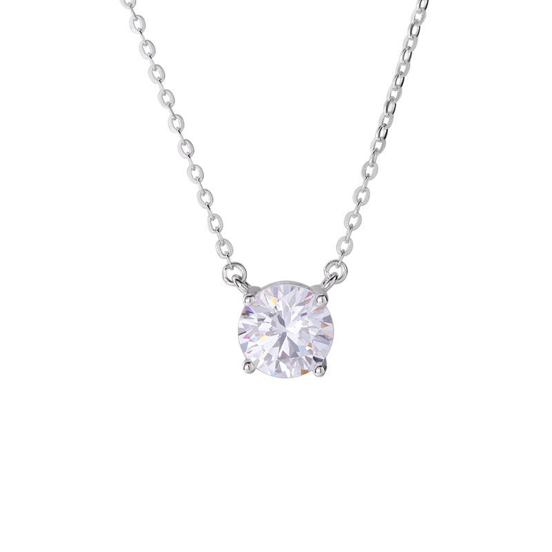 925 Sterling Silver Diamond Necklace - Figgostyle