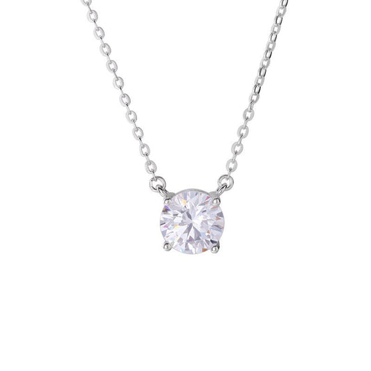 925 Sterling Silver Diamond Necklace - Figgostyle