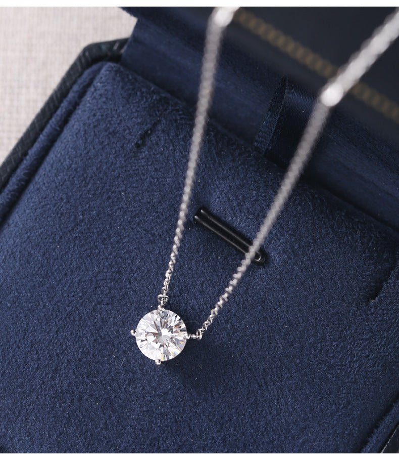 925 Sterling Silver Diamond Necklace - Figgostyle