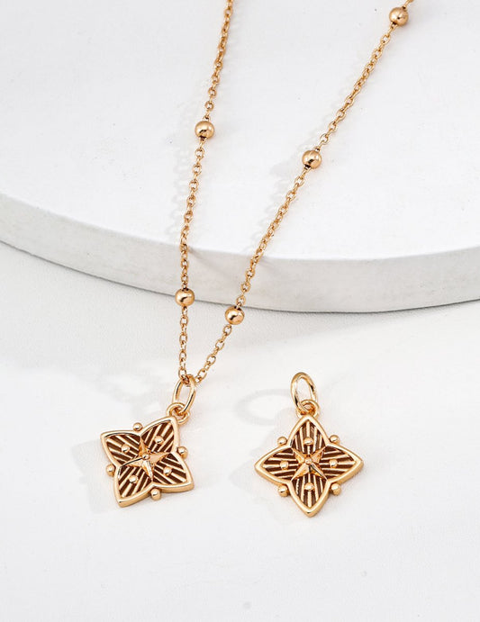 925 Zircon Four - Leaf Clover Necklace - Figgostyle