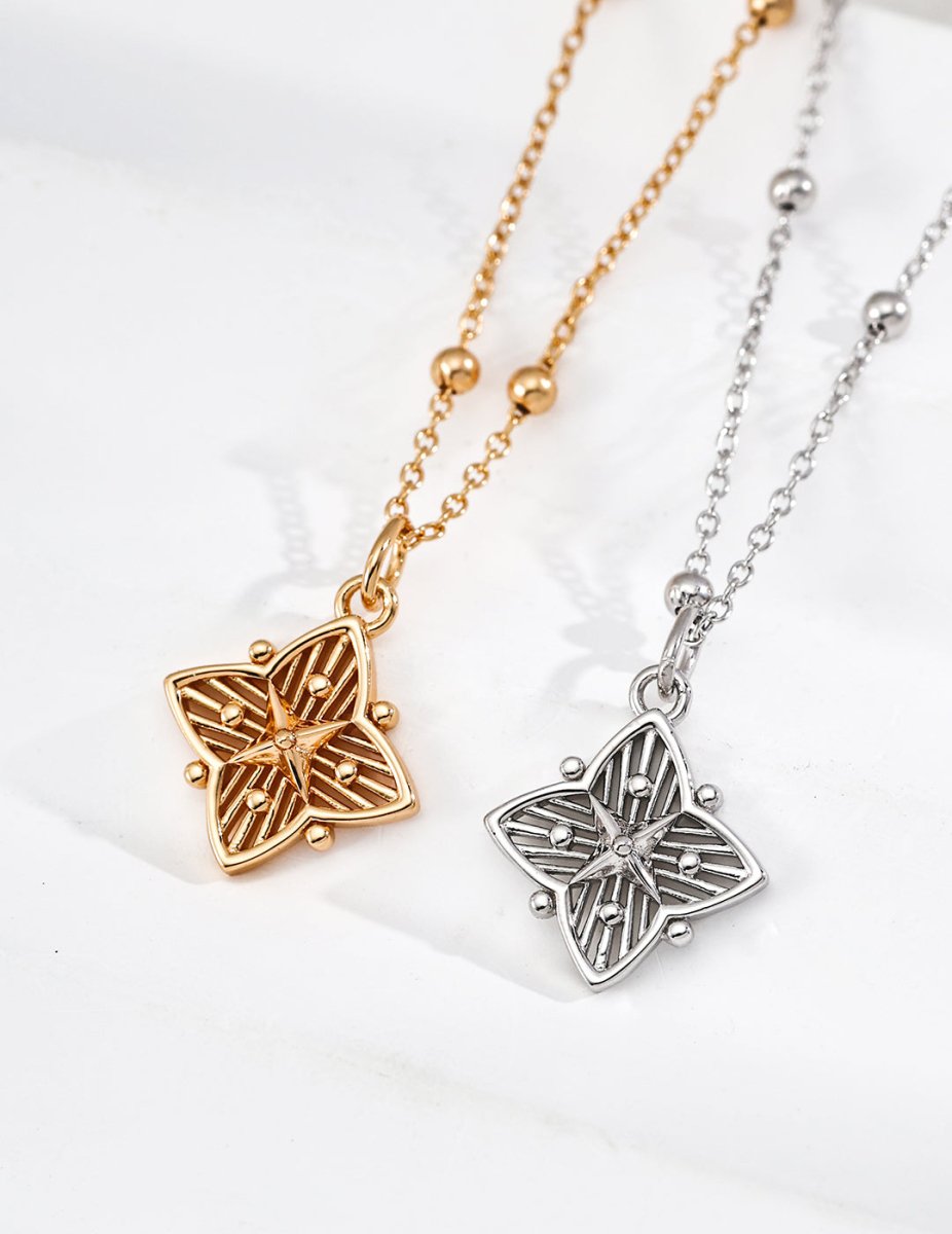 925 Zircon Four - Leaf Clover Necklace - Figgostyle