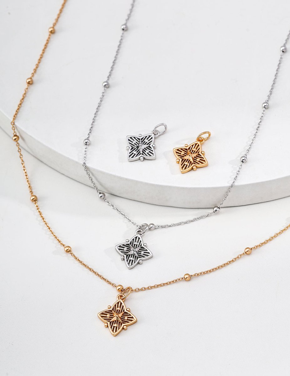 925 Zircon Four - Leaf Clover Necklace - Figgostyle