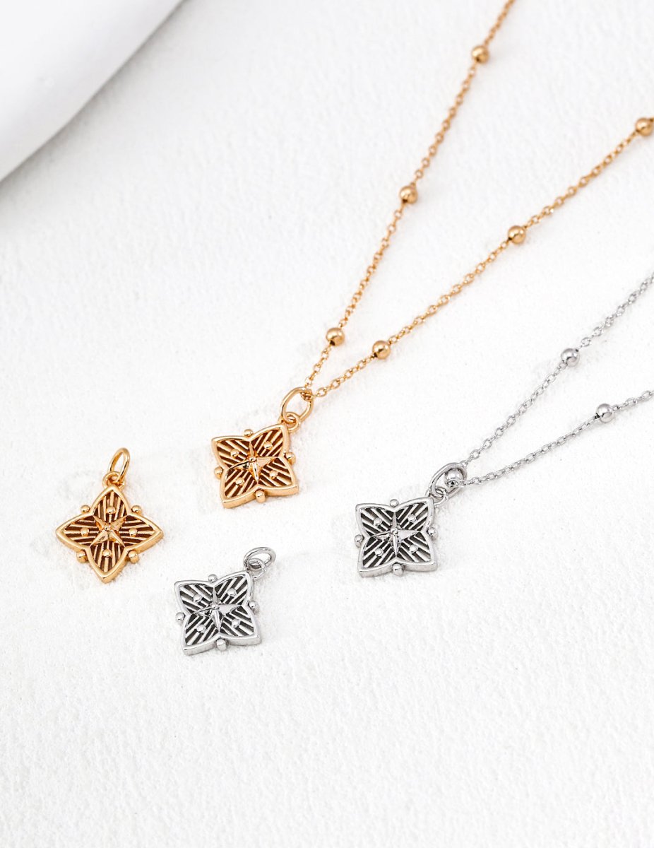 925 Zircon Four - Leaf Clover Necklace - Figgostyle