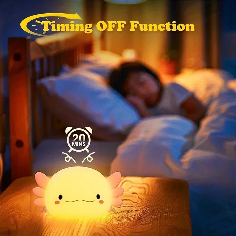 Axolotl Night Light, Cute Lamp with Touch Control - Figgostyle