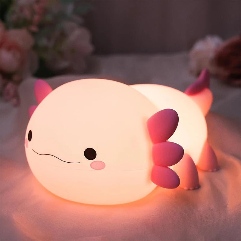 Axolotl Night Light, Cute Lamp with Touch Control - Figgostyle