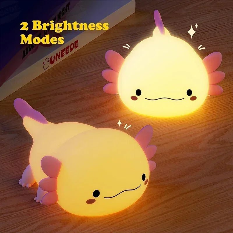 Axolotl Night Light, Cute Lamp with Touch Control - Figgostyle