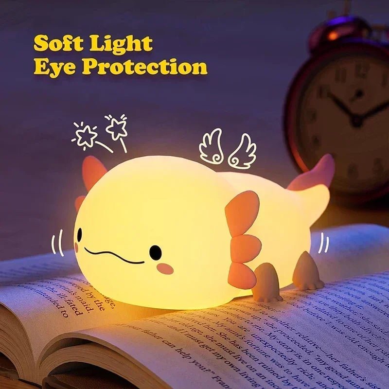 Axolotl Night Light, Cute Lamp with Touch Control - Figgostyle