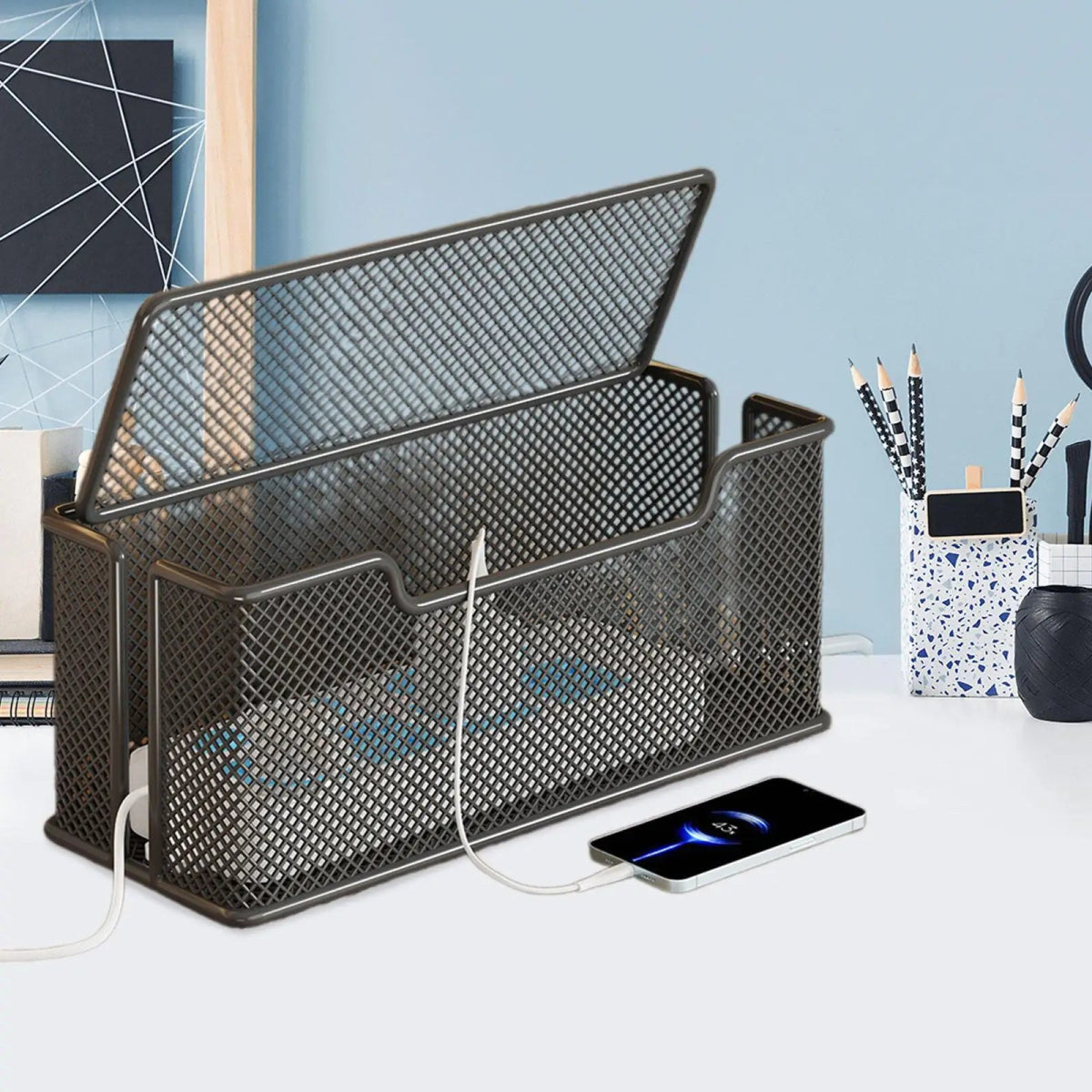 Cable Management Box Cable Organizer Reusable Decor Accessories Protective - Figgostyle