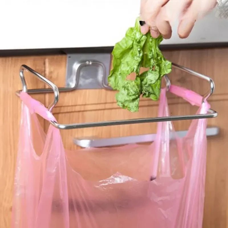 Creative Kitchen Trash Rack Cabinet Door Garbage Bags Holder - Figgostyle
