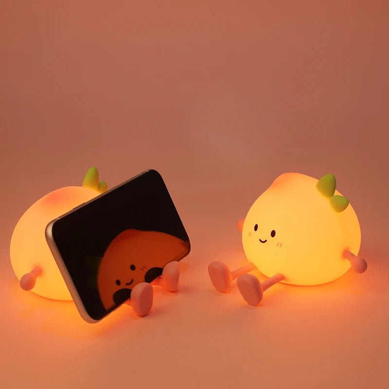 Cute Peach Pear Fruit Night Light - Figgostyle