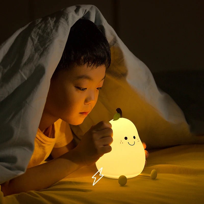 Cute Peach Pear Fruit Night Light - Figgostyle