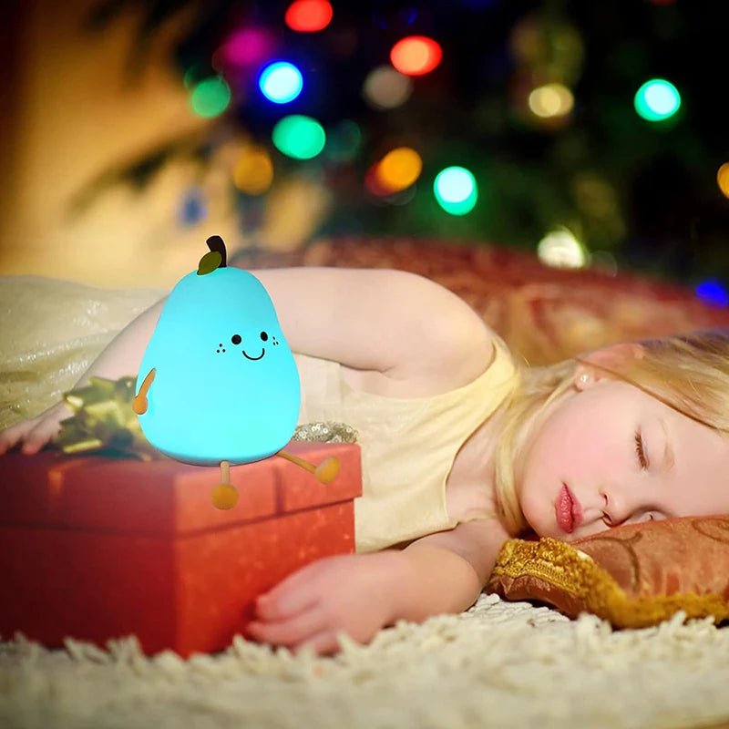 Cute Peach Pear Fruit Night Light - Figgostyle