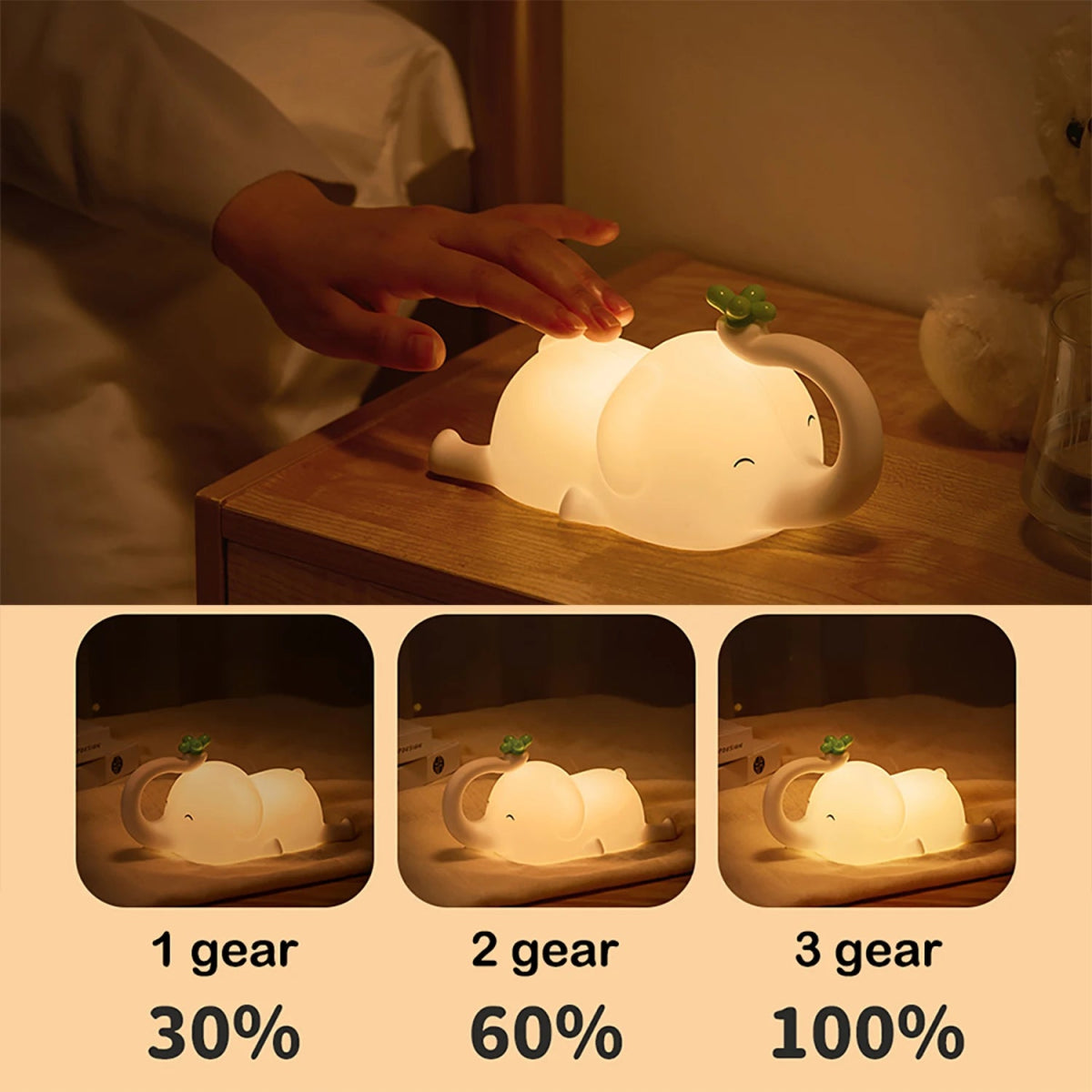 Cute Silicone Night Lights Sheep Cartoon Bedroom Lamp - Figgostyle