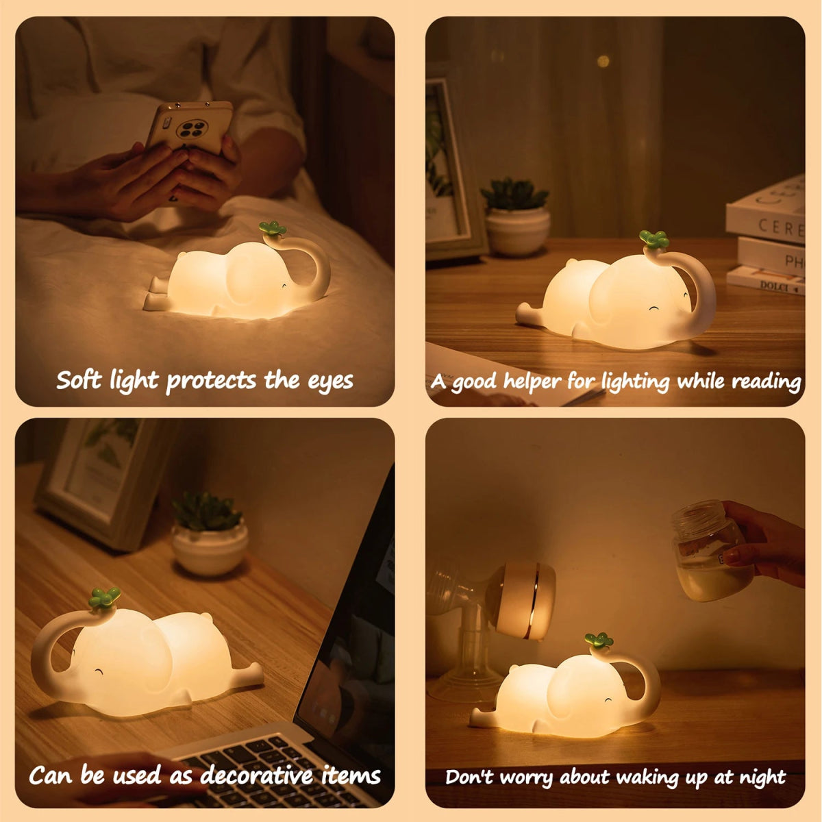 Cute Silicone Night Lights Sheep Cartoon Bedroom Lamp - Figgostyle