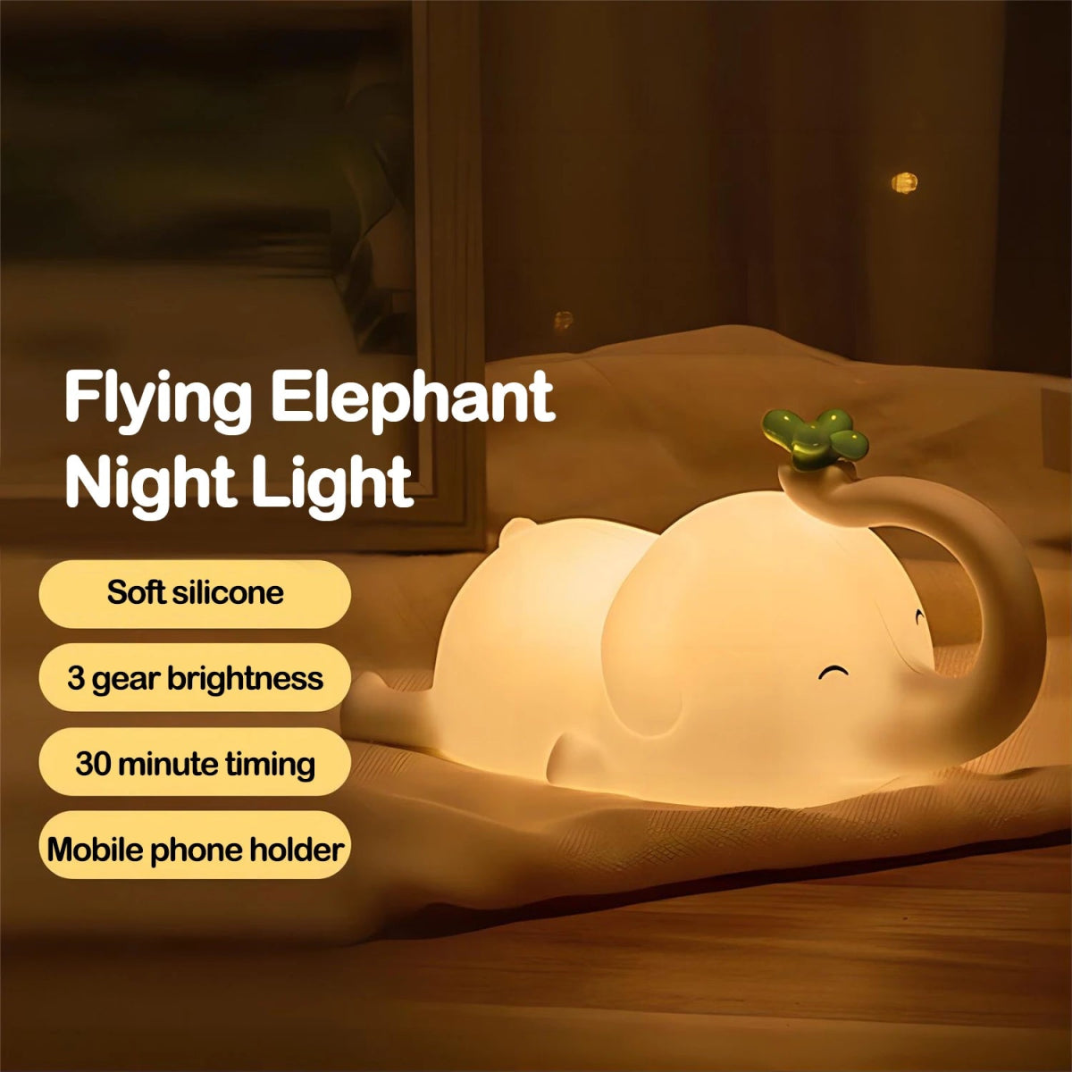 Cute Silicone Night Lights Sheep Cartoon Bedroom Lamp - Figgostyle