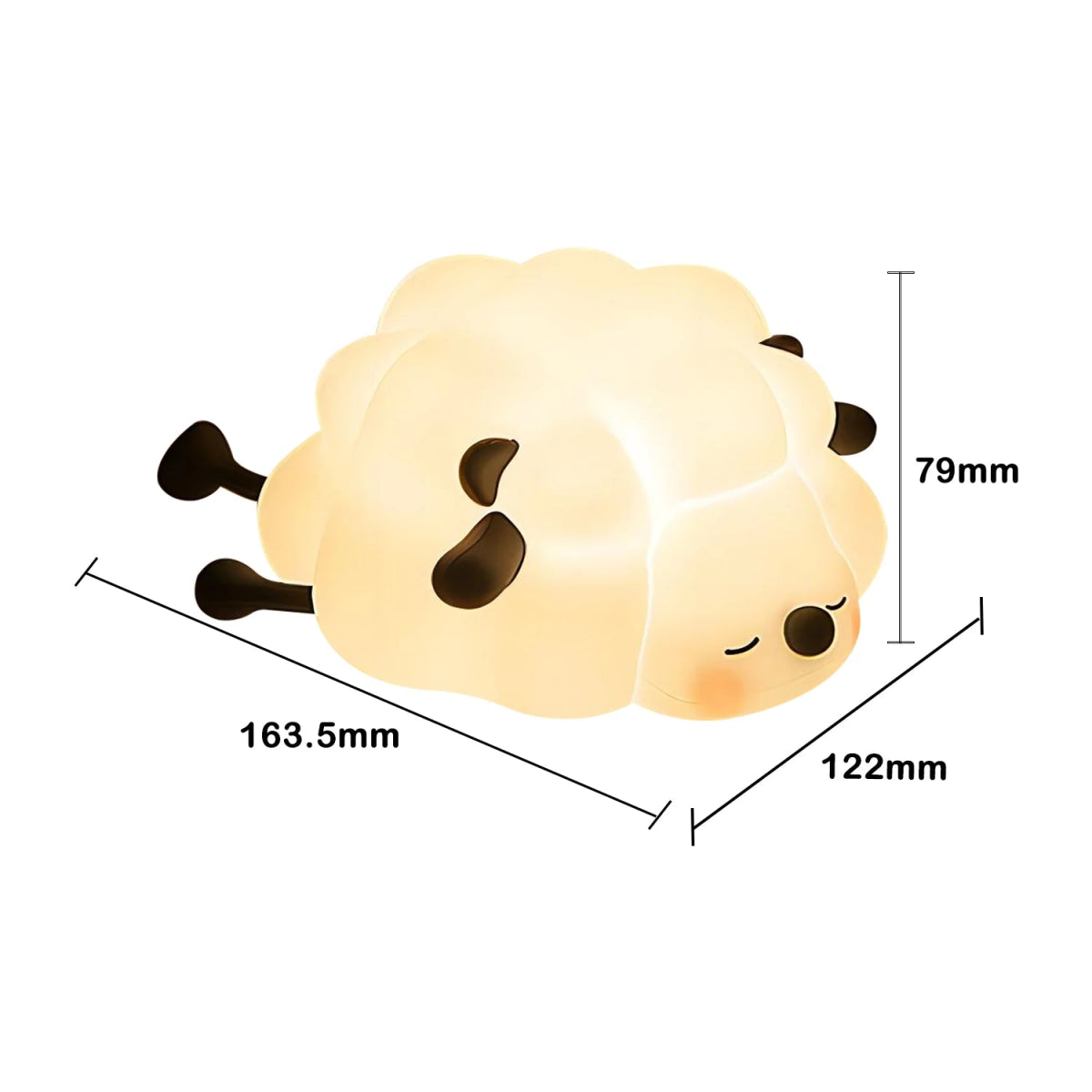Cute Silicone Night Lights Sheep Cartoon Bedroom Lamp - Figgostyle