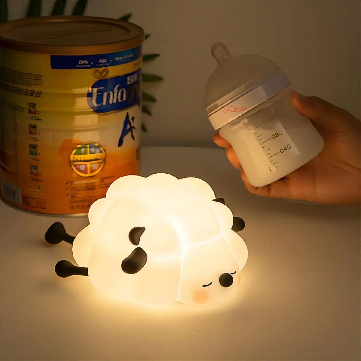 Cute Silicone Night Lights Sheep Cartoon Bedroom Lamp - Figgostyle