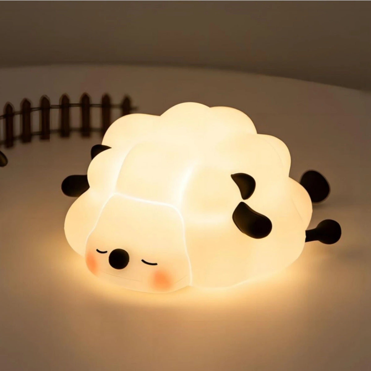 Cute Silicone Night Lights Sheep Cartoon Bedroom Lamp - Figgostyle