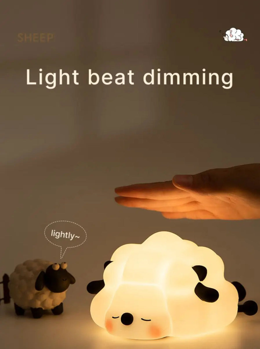 Cute Silicone Night Lights Sheep Cartoon Bedroom Lamp - Figgostyle