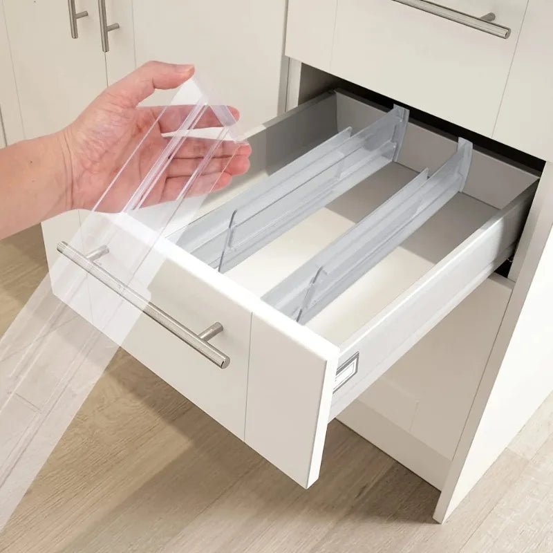 Drawer Dividers Organizers Adjustable Plastic Drawers Separators for Clothing Kitchen Utensils Makeup Office Storage - Figgostyle