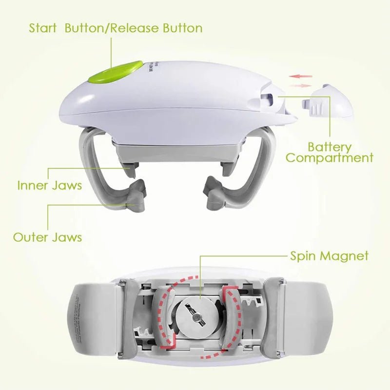 Electric Can Opener Beer Bottle Opener Battery Operated Kitchen Tool - Figgostyle