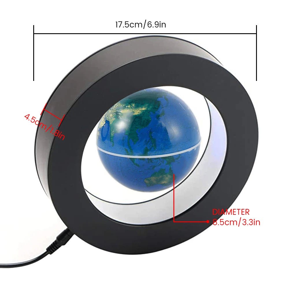 Floating Globe Levitating World Map - Figgostyle