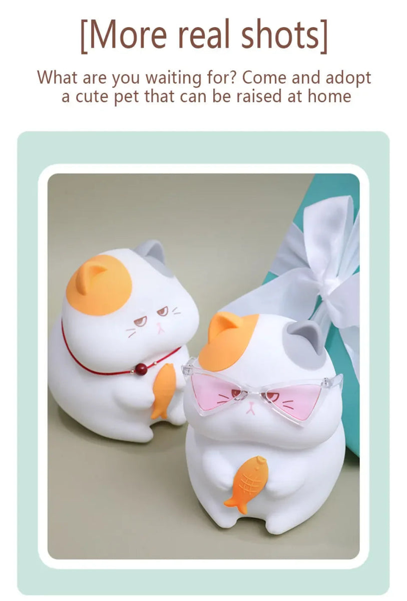 Gluttonous Cat Night Light - Figgostyle