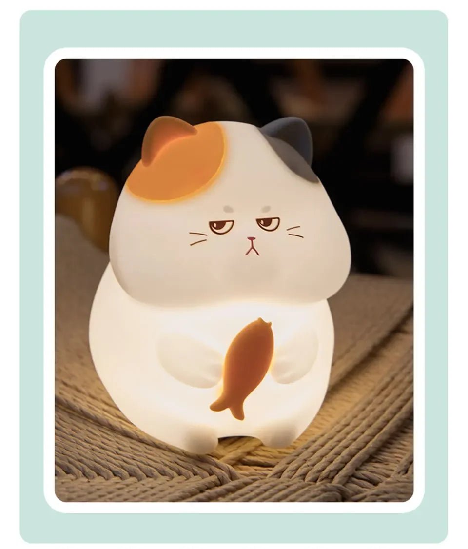 Gluttonous Cat Night Light - Figgostyle