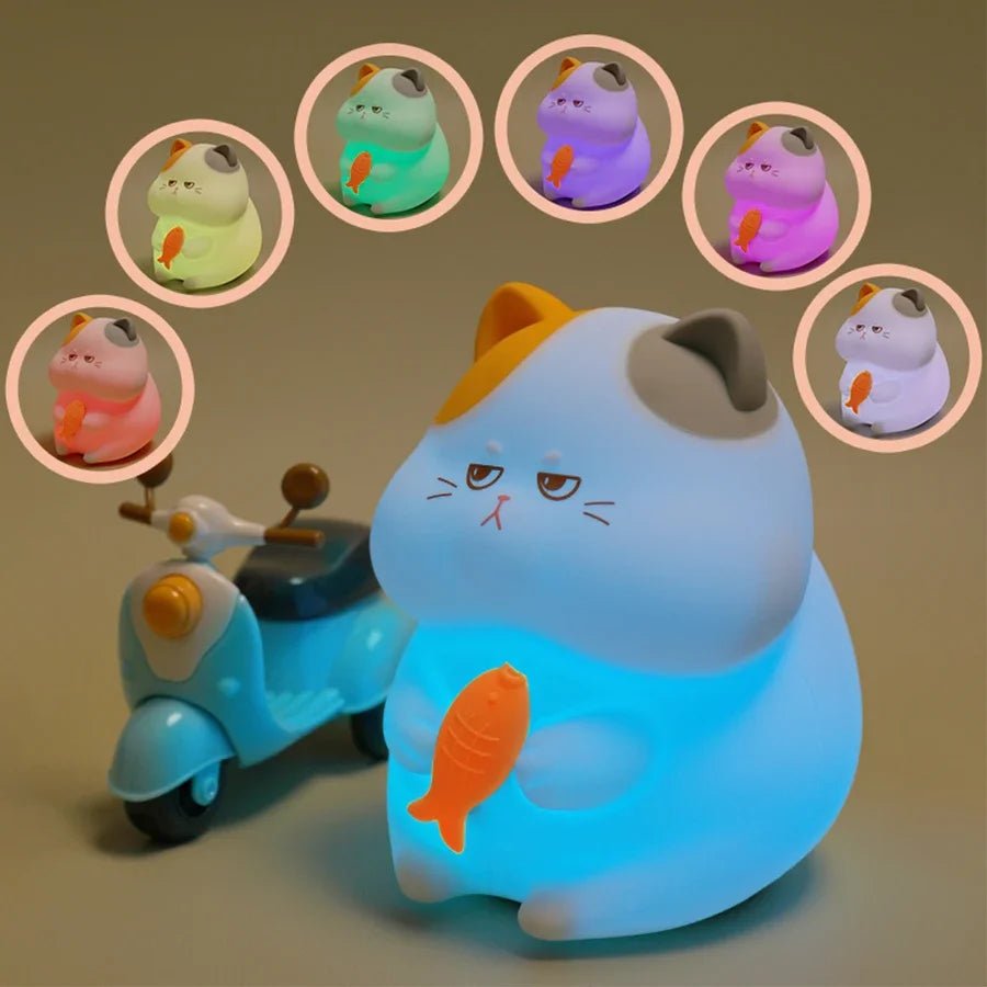 Gluttonous Cat Night Light - Figgostyle