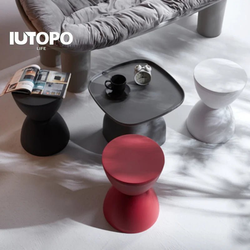 Hallway Ottoman Living Room Furniture Minimalist Storage Pouf Footstool Shoe Changing Pouf Thickened Plastic Waiting Stool - Figgostyle