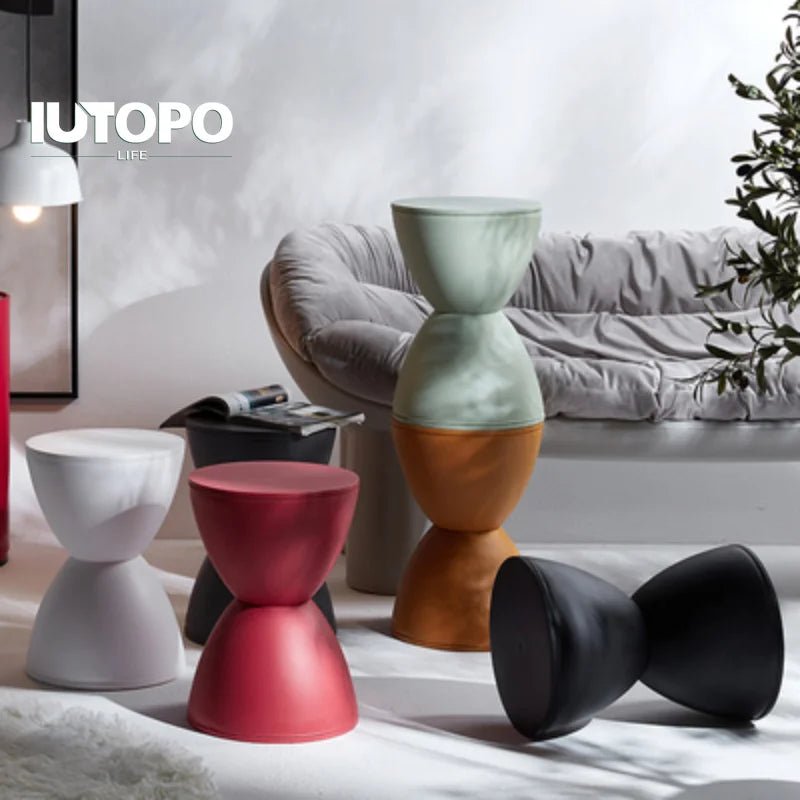 Hallway Ottoman Living Room Furniture Minimalist Storage Pouf Footstool Shoe Changing Pouf Thickened Plastic Waiting Stool - Figgostyle