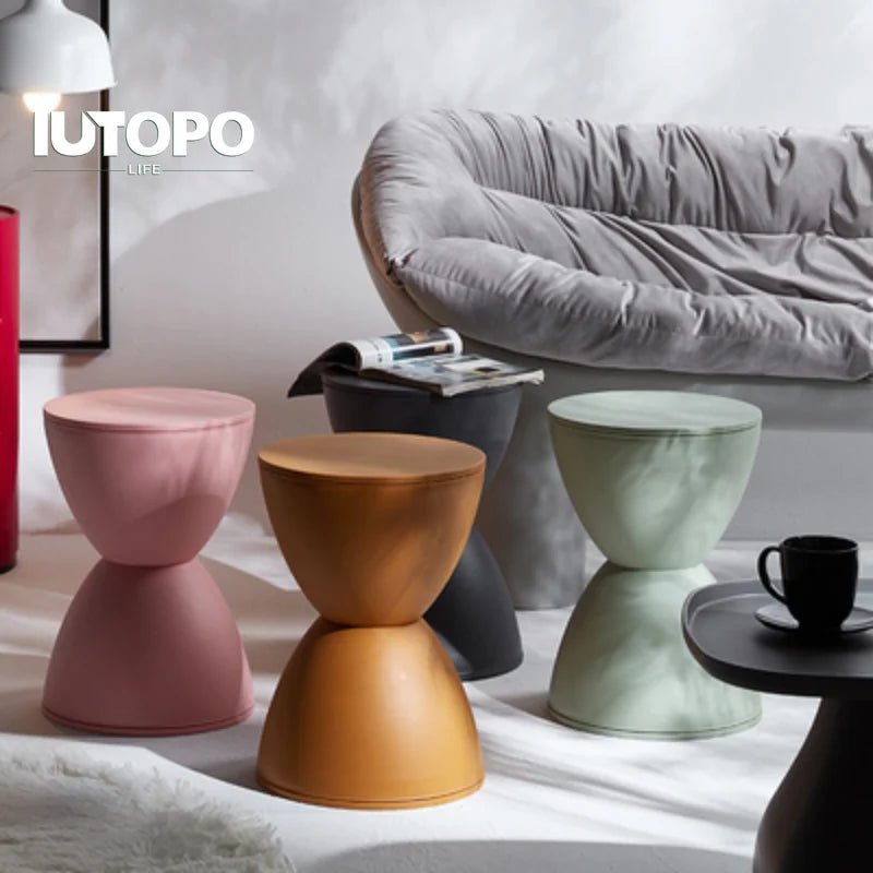 Hallway Ottoman Living Room Furniture Minimalist Storage Pouf Footstool Shoe Changing Pouf Thickened Plastic Waiting Stool - Figgostyle
