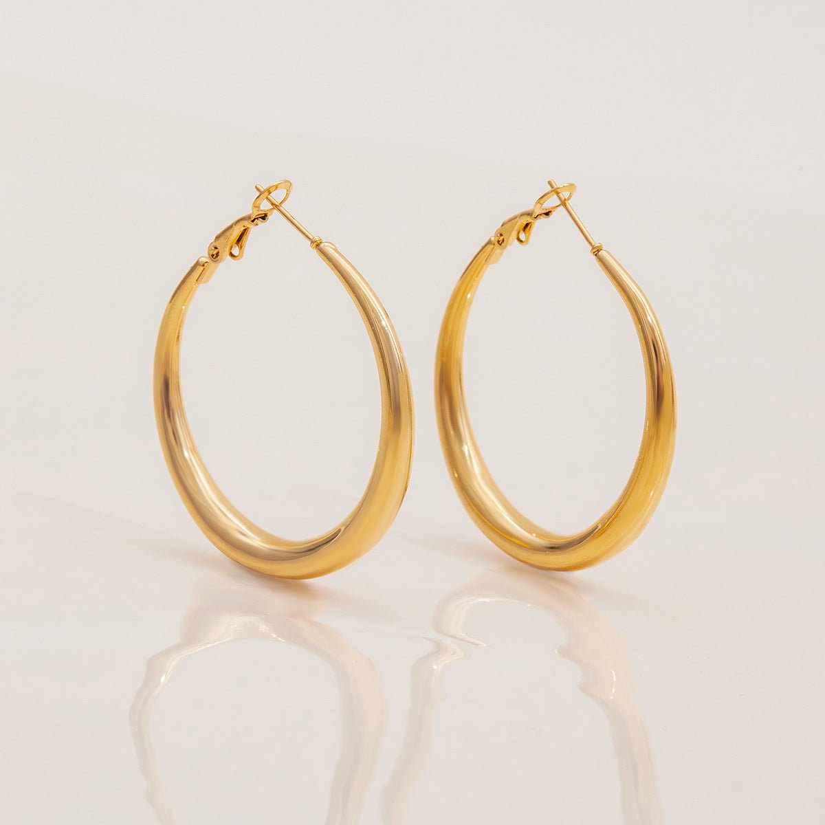 High - end large hoop earrings, titanium steel earrings - Figgostyle