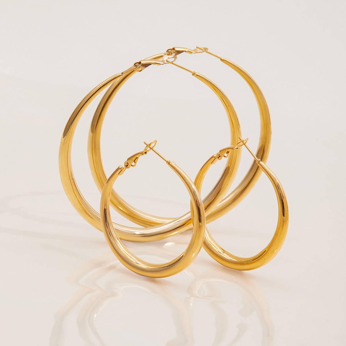 High - end large hoop earrings, titanium steel earrings - Figgostyle