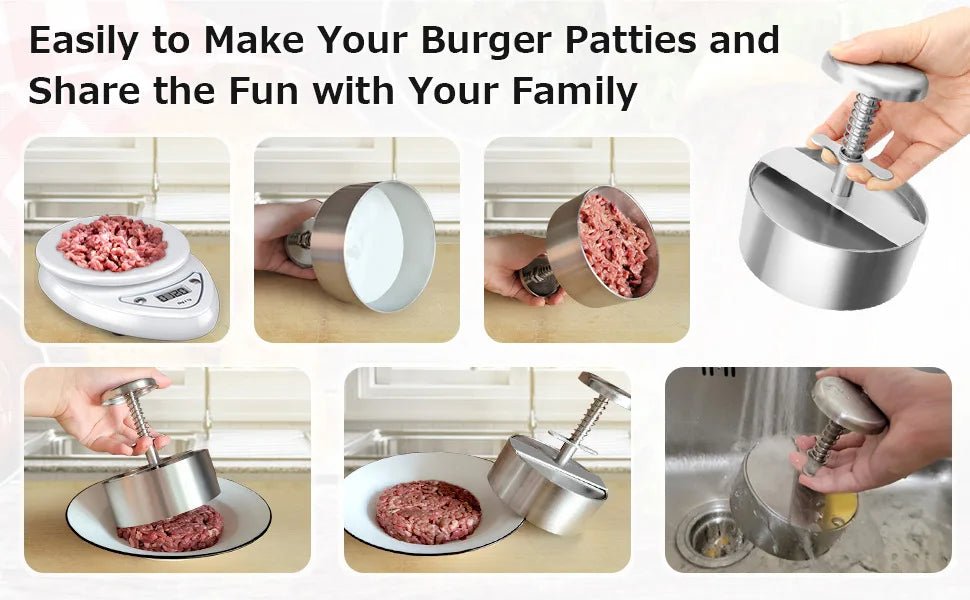 Household 304 stainless steel meat patty press - Figgostyle