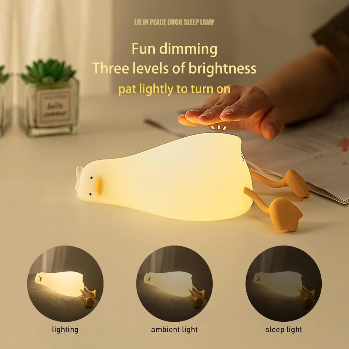 LED Lying Flat Duck Night Light - Figgostyle