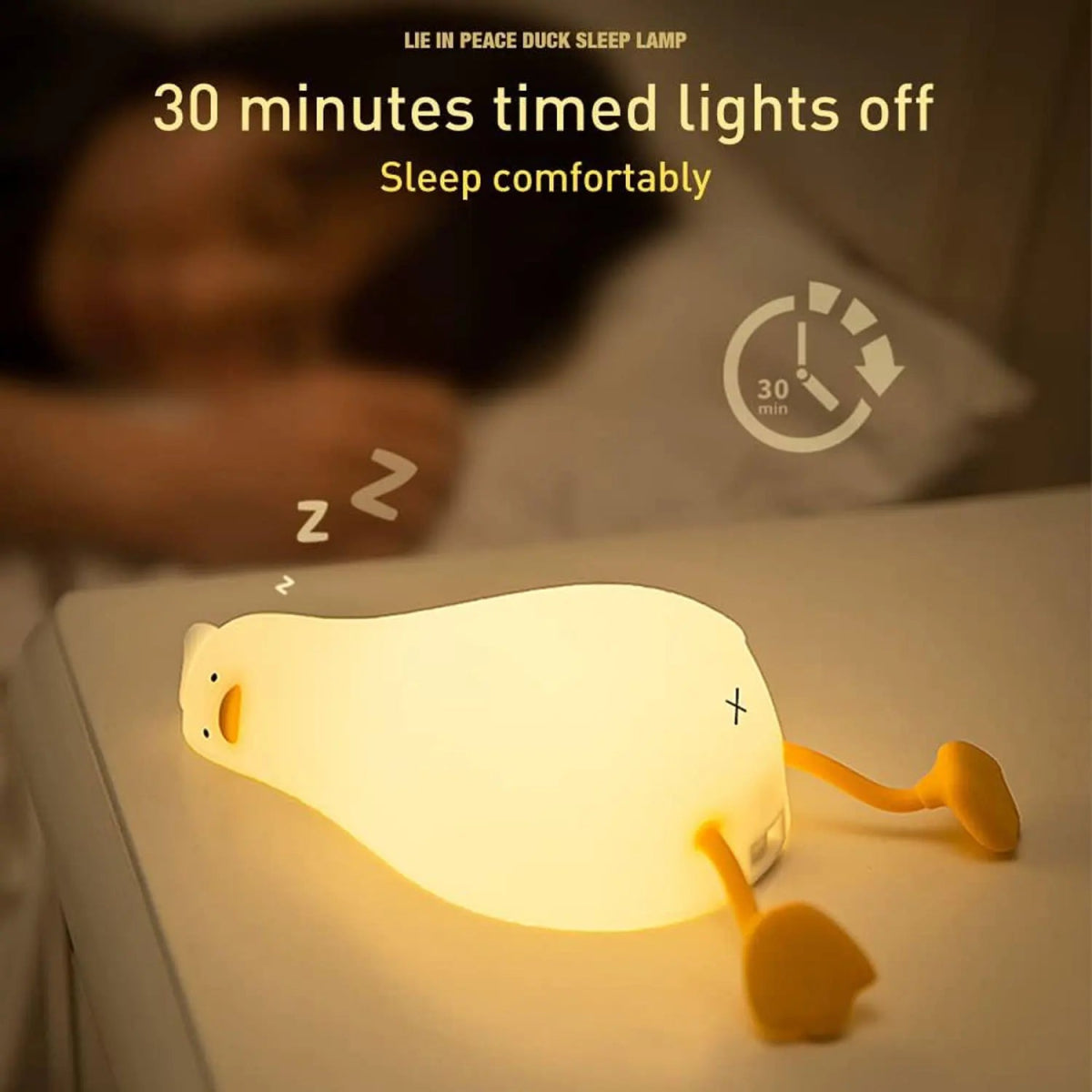 LED Lying Flat Duck Night Light - Figgostyle