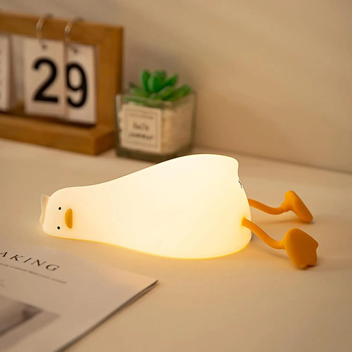 LED Lying Flat Duck Night Light - Figgostyle
