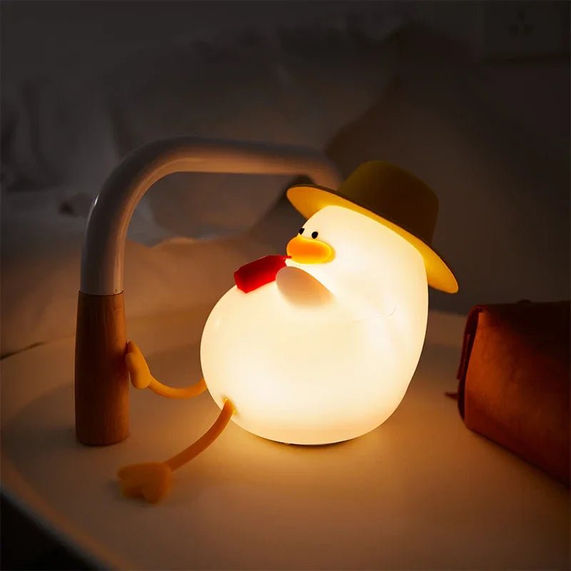 LED Night Light Cute Duck Silicone Patting Lamp - Figgostyle